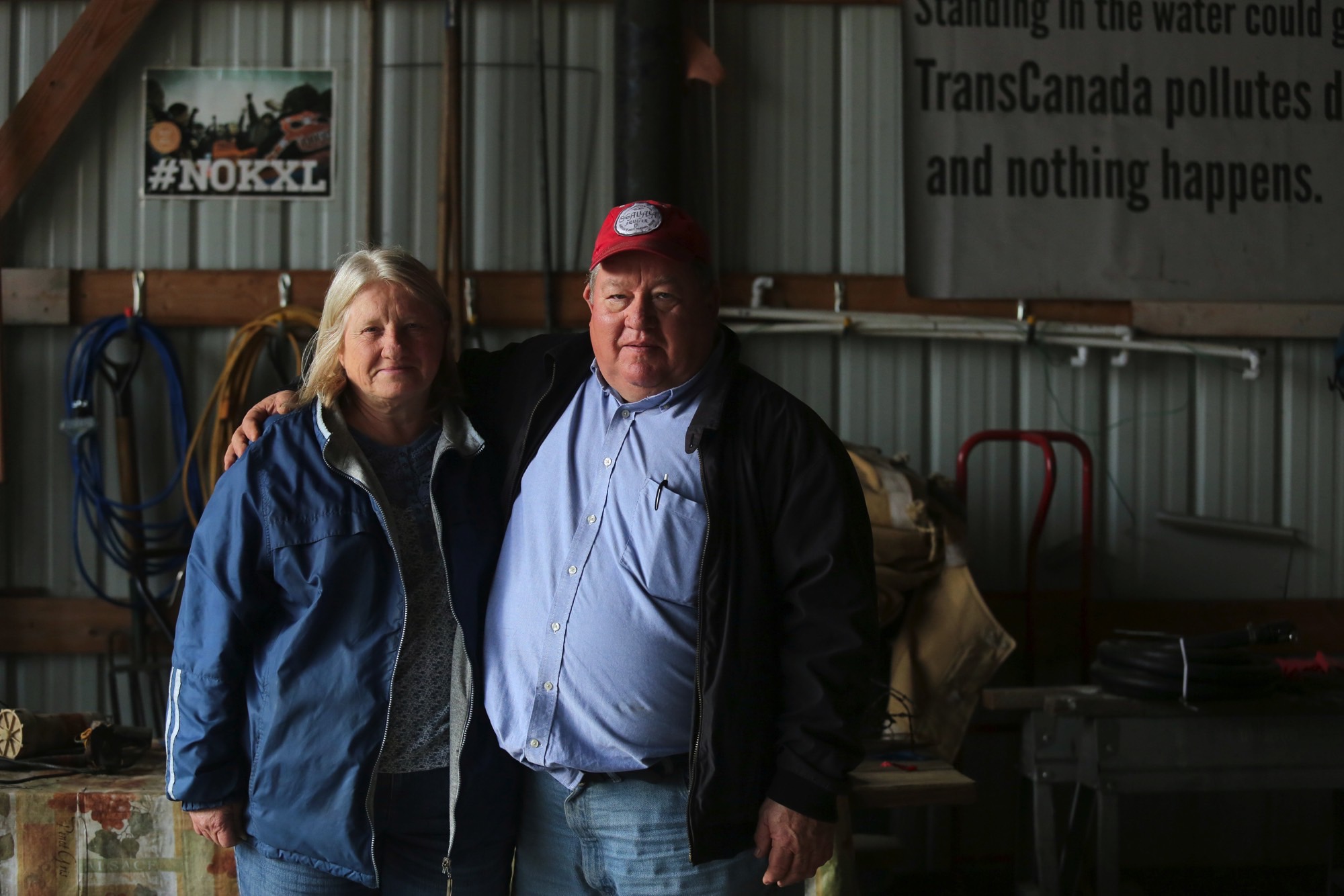 Art and Helen Tanderup are against the proposed Keystone XL Pipeline that would cut through the farm where they live near Neligh, Nebraska, US April 12, 2017. Credit: Reuters/Lane Hickenbottom