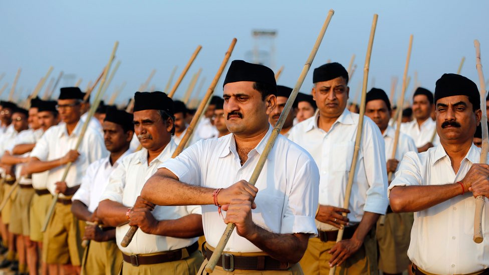 File Photo of rank-and-file RSS Karsevaks. Credit: Reuters/Files