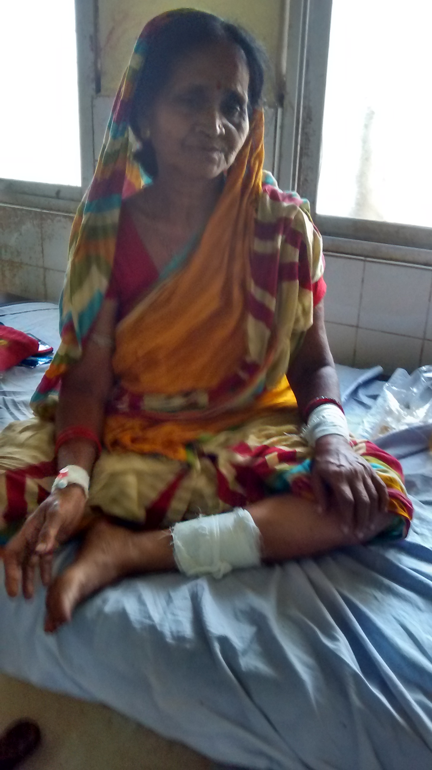 Basanti Palai, injured in the attack. Credit: Ranjana Padhi