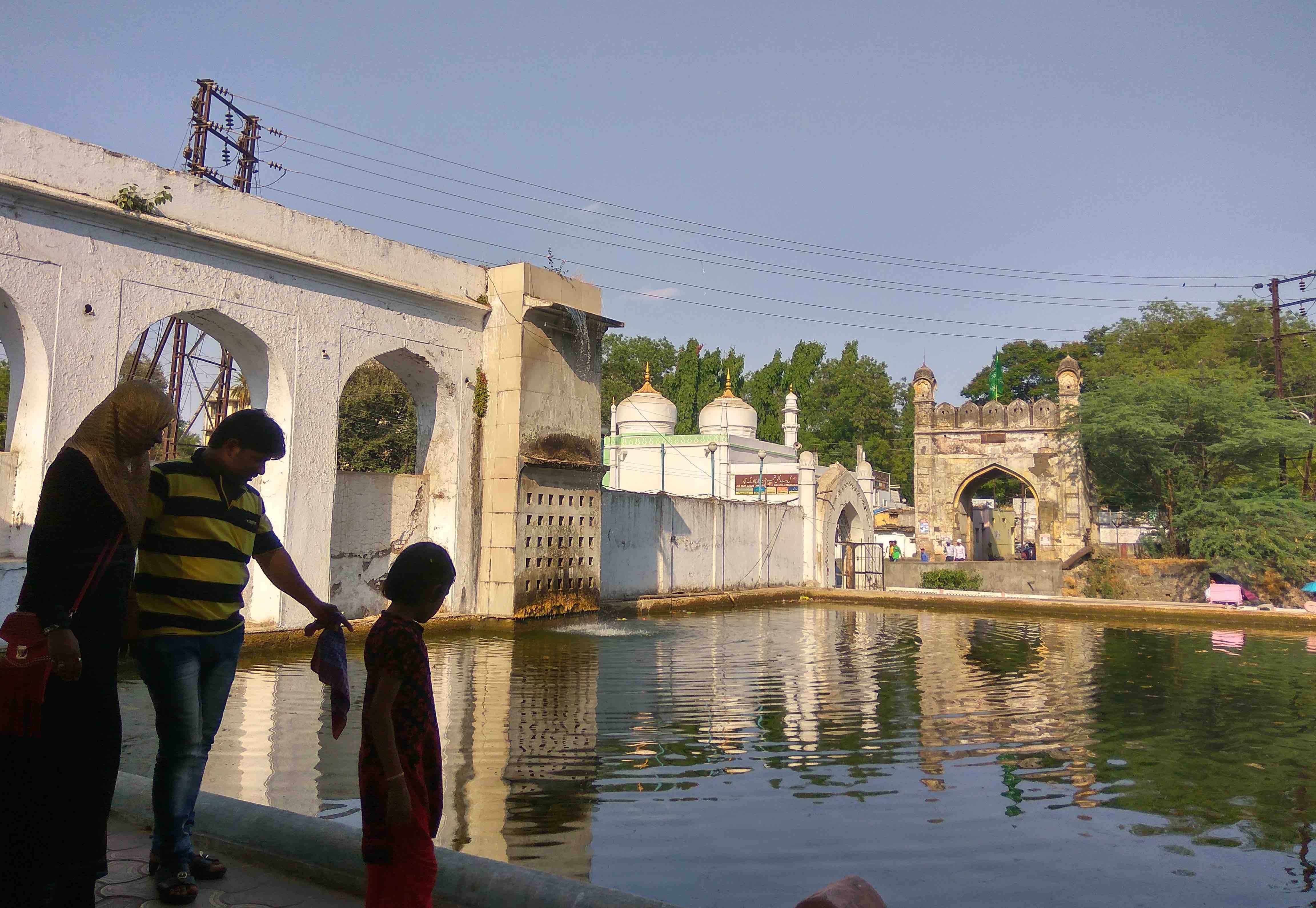 The Neher-e-Panchakki still pushes water up the celebrated Panchakki fountain and dargah, despite the heavy exploitation of the neher upstream. Credit: Raghu Karnad