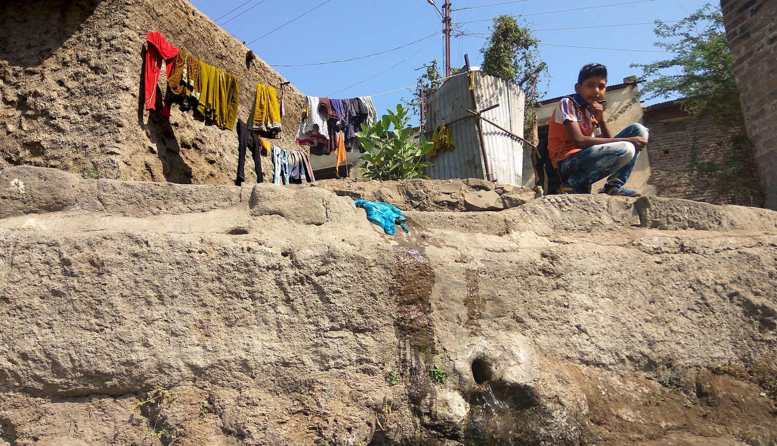 In Begumpura, in the old city of Aurangabad, one offshoot of the medieval neher system opens into the Kham River. Credit: Raghu Karnad