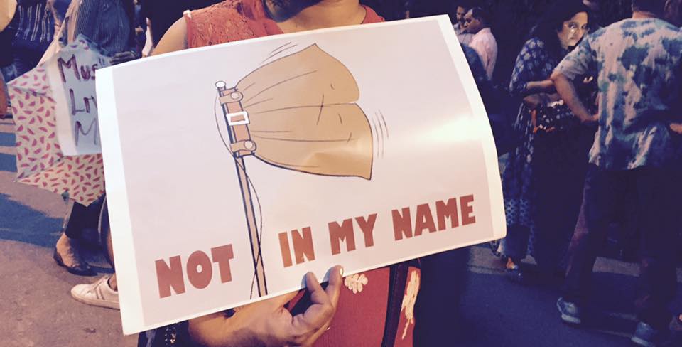 Not In My Name Protest in Delhi.