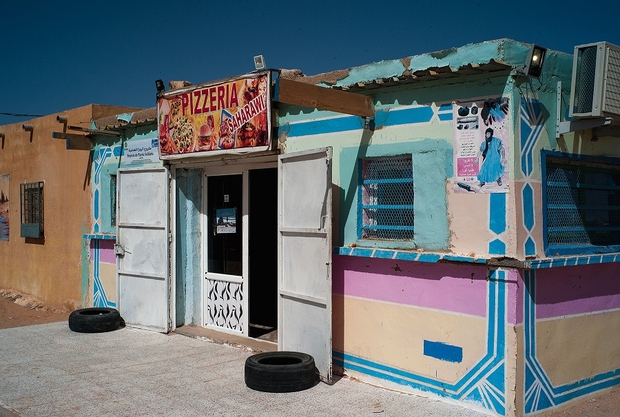Hindu Mani owns the Sahrawi Pizzeria in the refugee camp of Awserd Credit: MEE/Eugenio G. Delgado