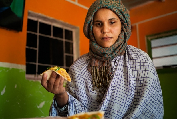 Hindu Mani is the first Sahrawi woman to open a pizzeria in the Sahrawi refugee camps, around 50 kilometres from the Algerian city of Tindouf Credit: MEE/Eugenio G. Delgado