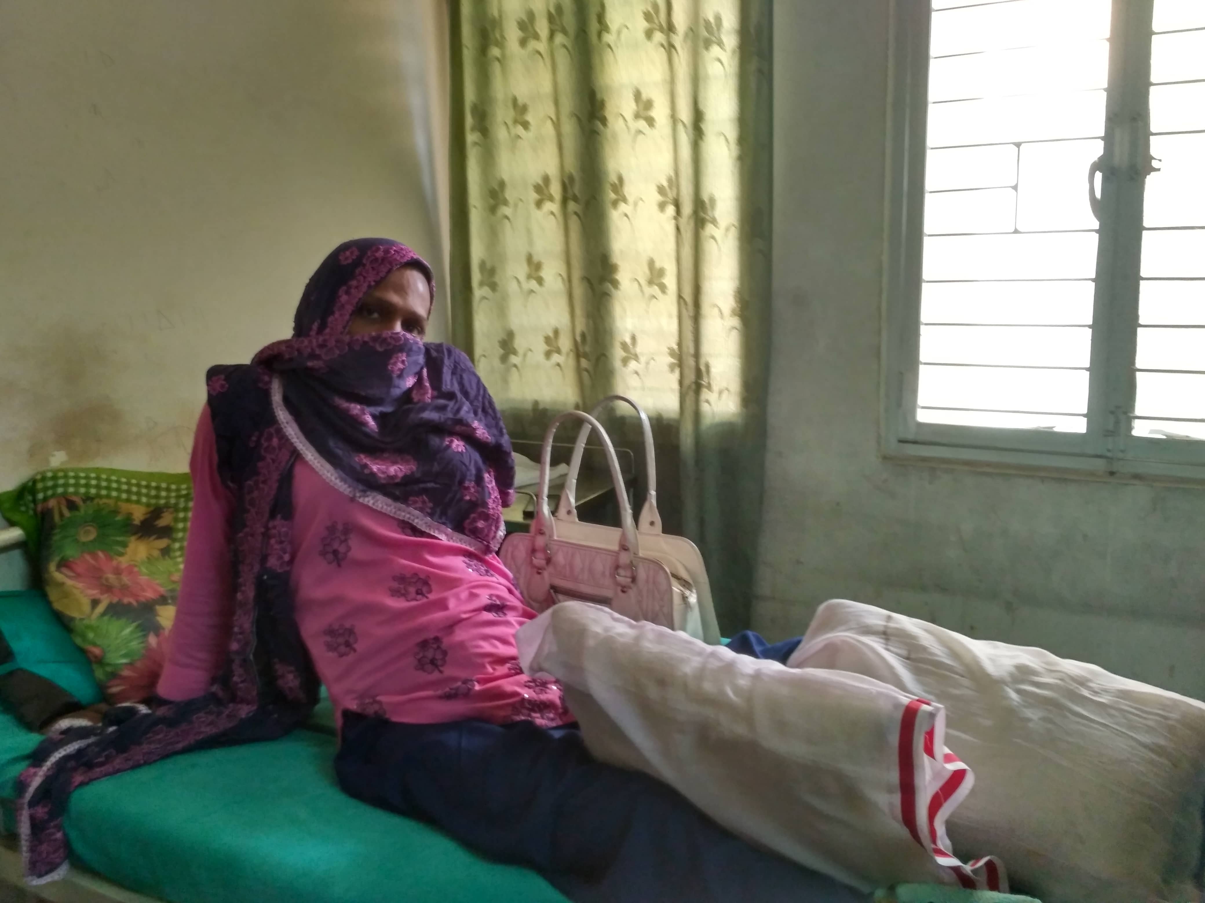 Shubha in her bed at Shalom Delhi Hospital. Credit: Priscilla Jebaraj