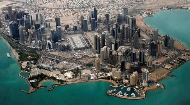 An aerial view of Doha's diplomatic area March 21, 2013. REUTERS/Fadi Al-Assaad/Files
