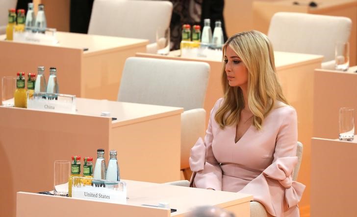 Ivanka Trump takes her seat at the beginning of the third working session of the G20 meeting in Hamburg, Germany, July 8, 2017. REUTERS/Ludovic Marin/POOL