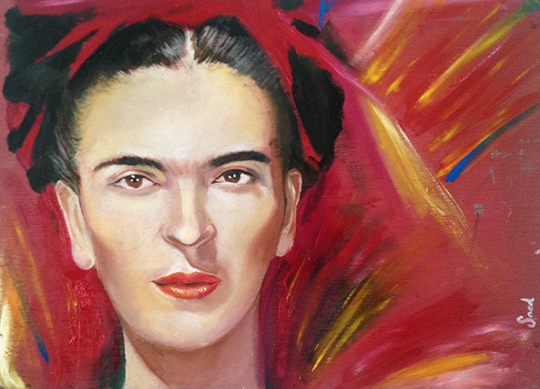 A portrait of Frida Kahlo by Saed de los Santos. Credit: Wikimedia Commons