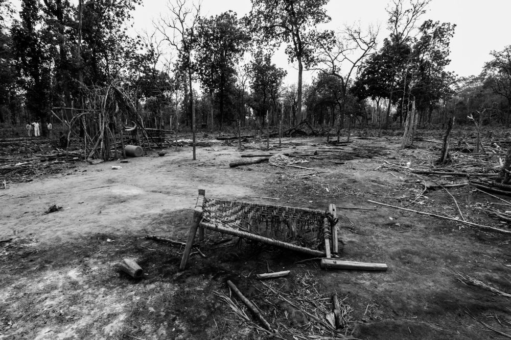 The scale of destruction is devastating, there isn't a single house standing in Devanigutta village. Credit: Javed Iqbal