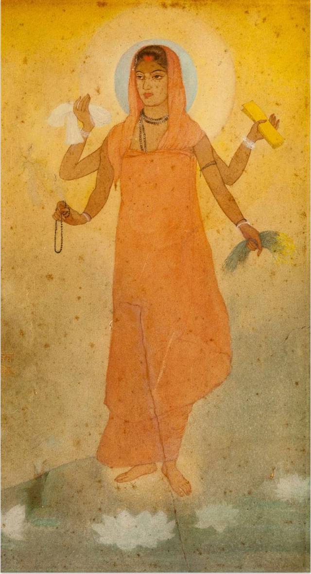 Banga Mata of Abanindranath Tagore imagined at the moment of the partition of Bengal. Credit: Kafila