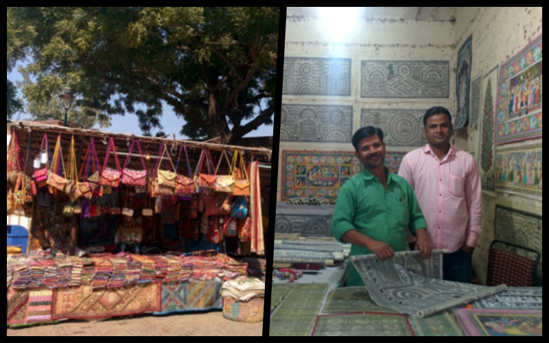Vendors in dilli haat. Credit: Deepanshu Mohan