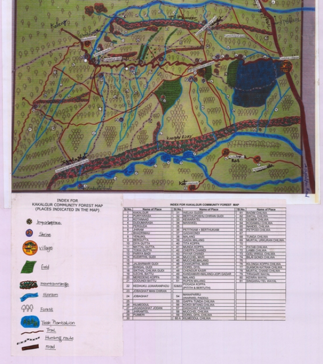 A preliminary map of the community forest claimed in a village. Courtesy: Madhu Ramnath