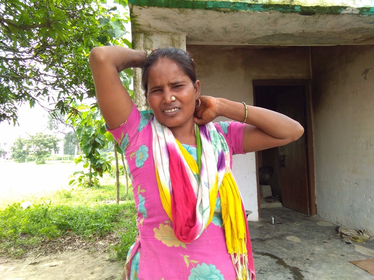 Savitri's crop was eaten away by the cattle thrice in the same season. Credit: Krishna Kant/The Wire