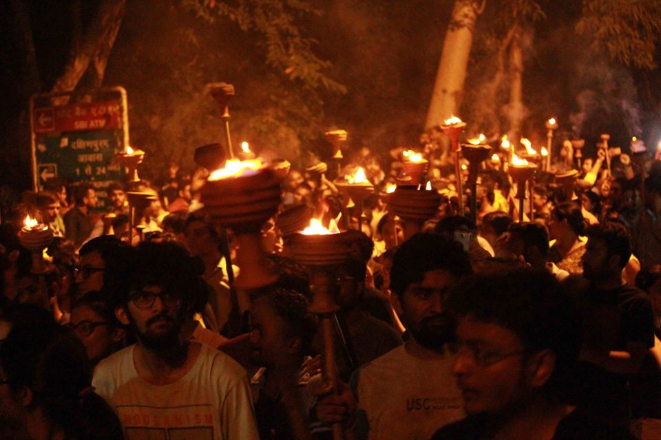 United Left's pre-election torchlight procession. Credit: Facebook
