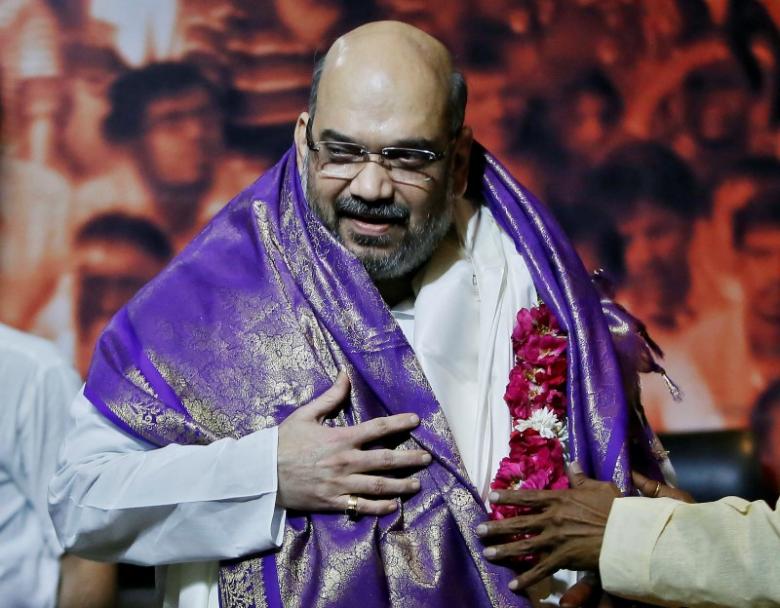 Amit Shah during a news conference in New Delhi July 9, 2014. Credit: Reuters