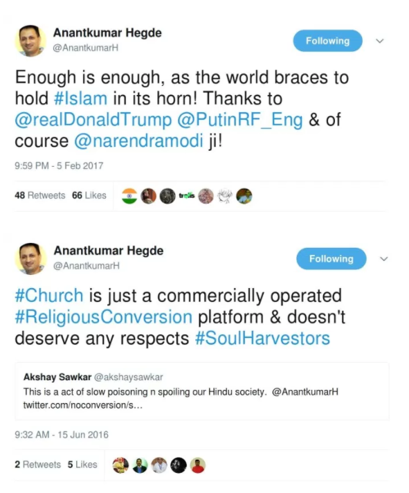 anantkumar hegde islam religion