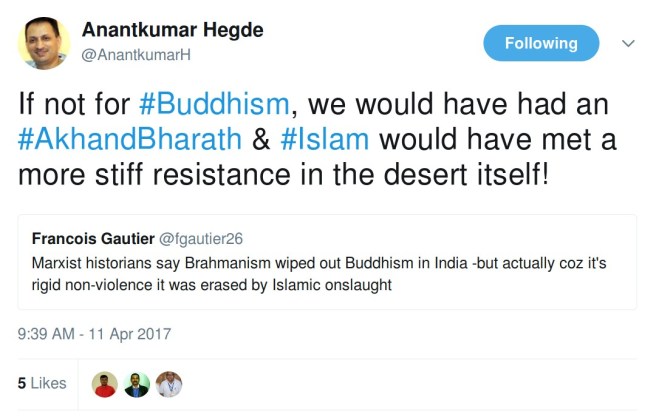 anantkumar hegde islam religion buddhism