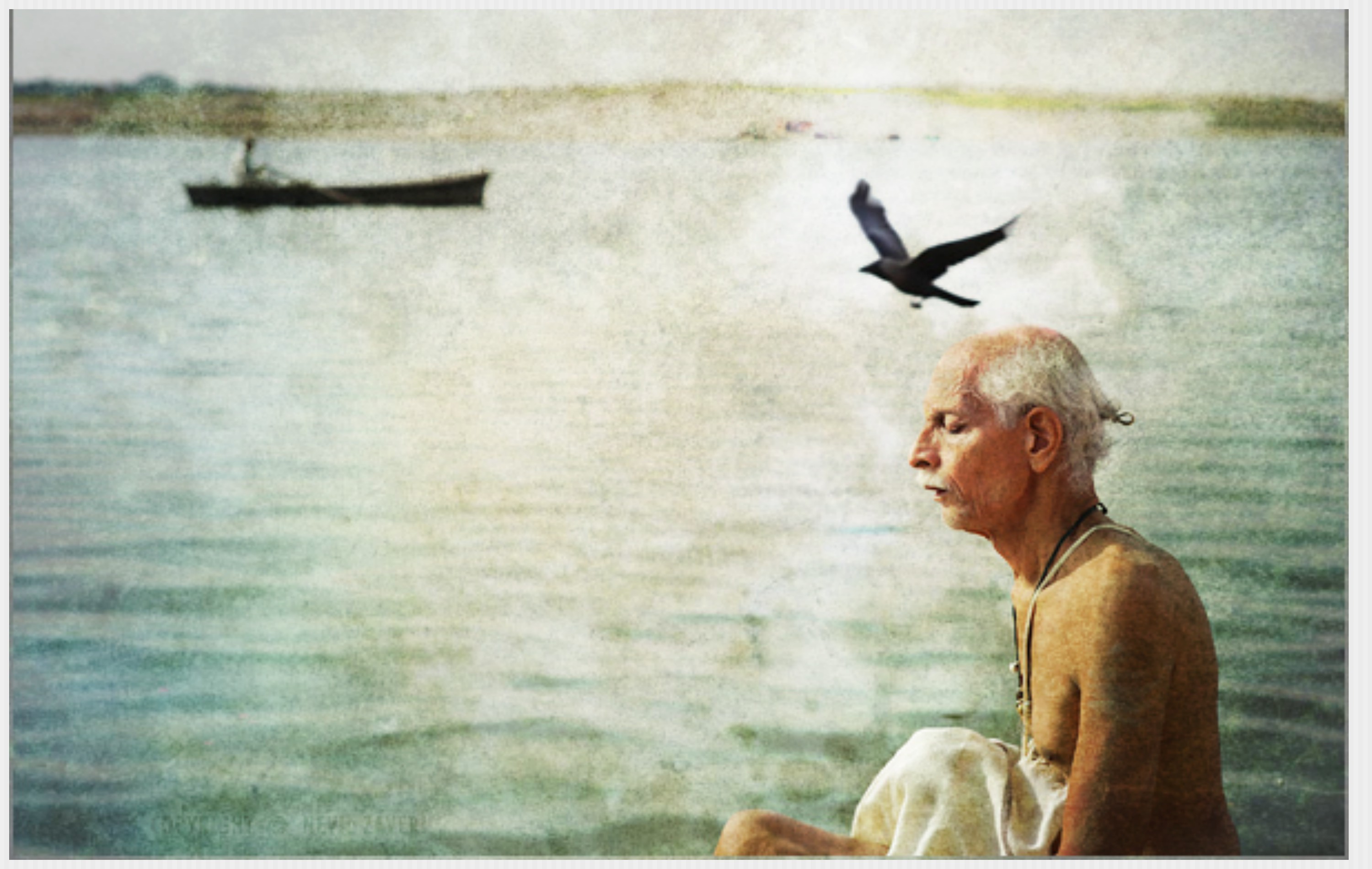 Brahmin and crow, Varanasi. Credit: Nevil Zaveri/Flickr CC 2.0