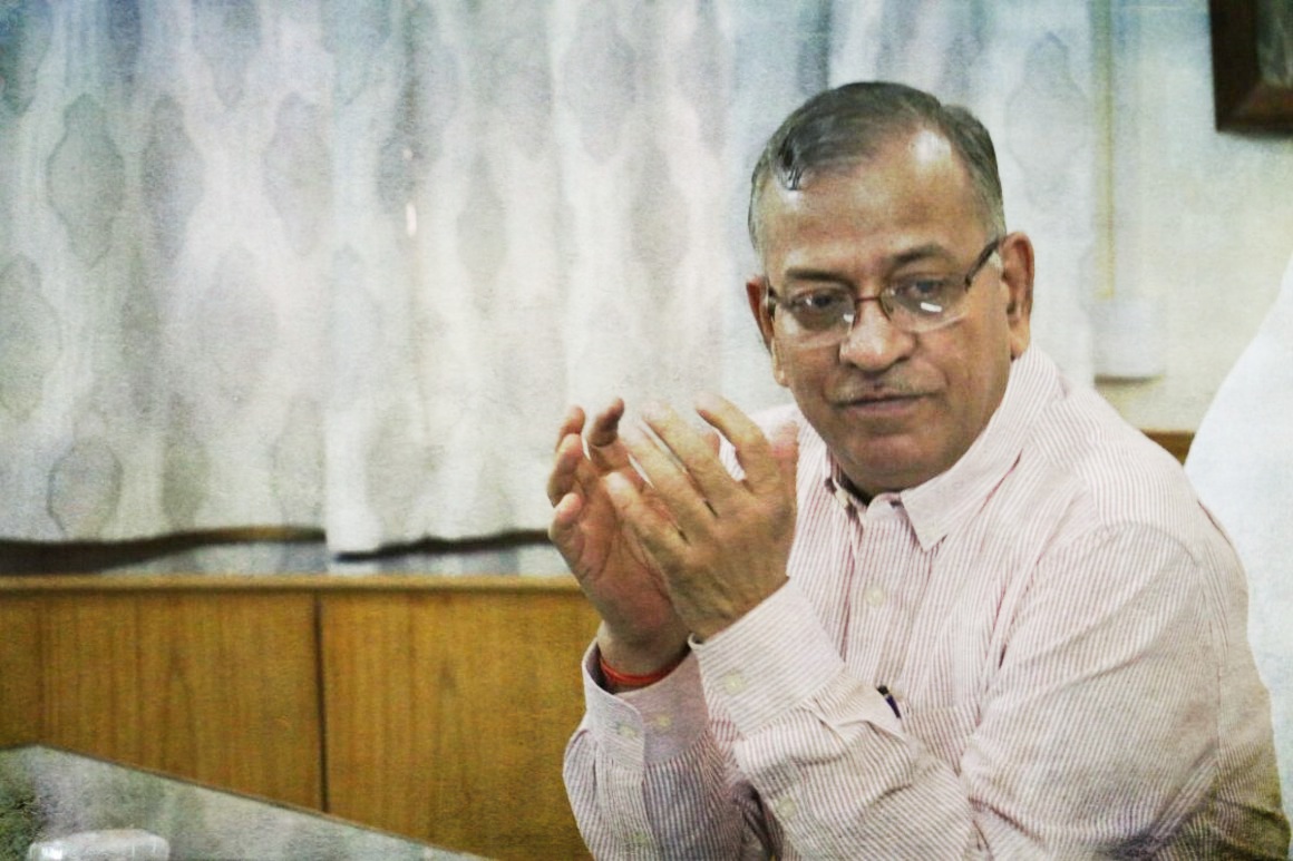 BHU VC Girish Chandra Tripathi. Credit: Twitter/Ek Soch Sandbox