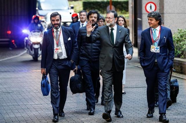 Spain's Prime Minister Mariano Rajoy arrives at a European Union leaders summit in Brussels, Belgium October 20, 2017. Credit: Reuters