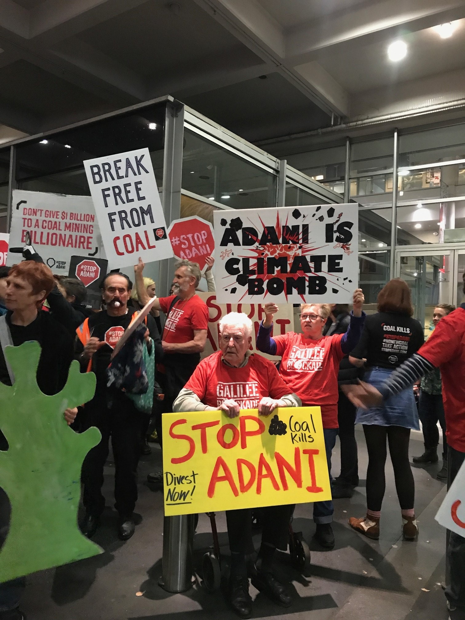 A 'Stop Adani' protest in Sydney in July. Credit: Kabir Agarwal