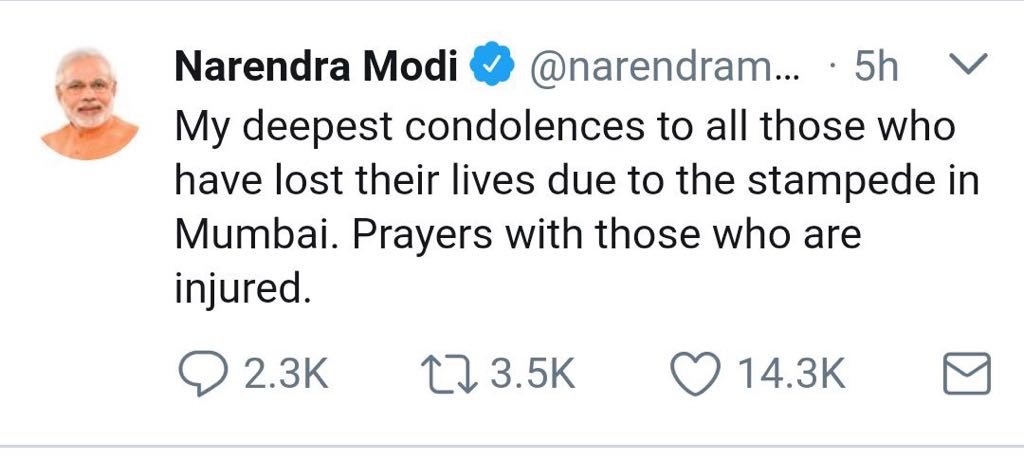 Elphinstone Road, Narendra Modi, Mumbai, Mumbai Stampede