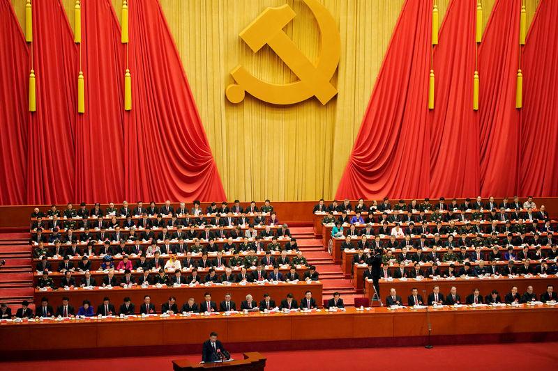 Chinese President Xi Jinping speaks during the opening session of the 19th National Congress of the Communist Party of China at the Great Hall of the People in Beijing. REUTERS/Aly Song