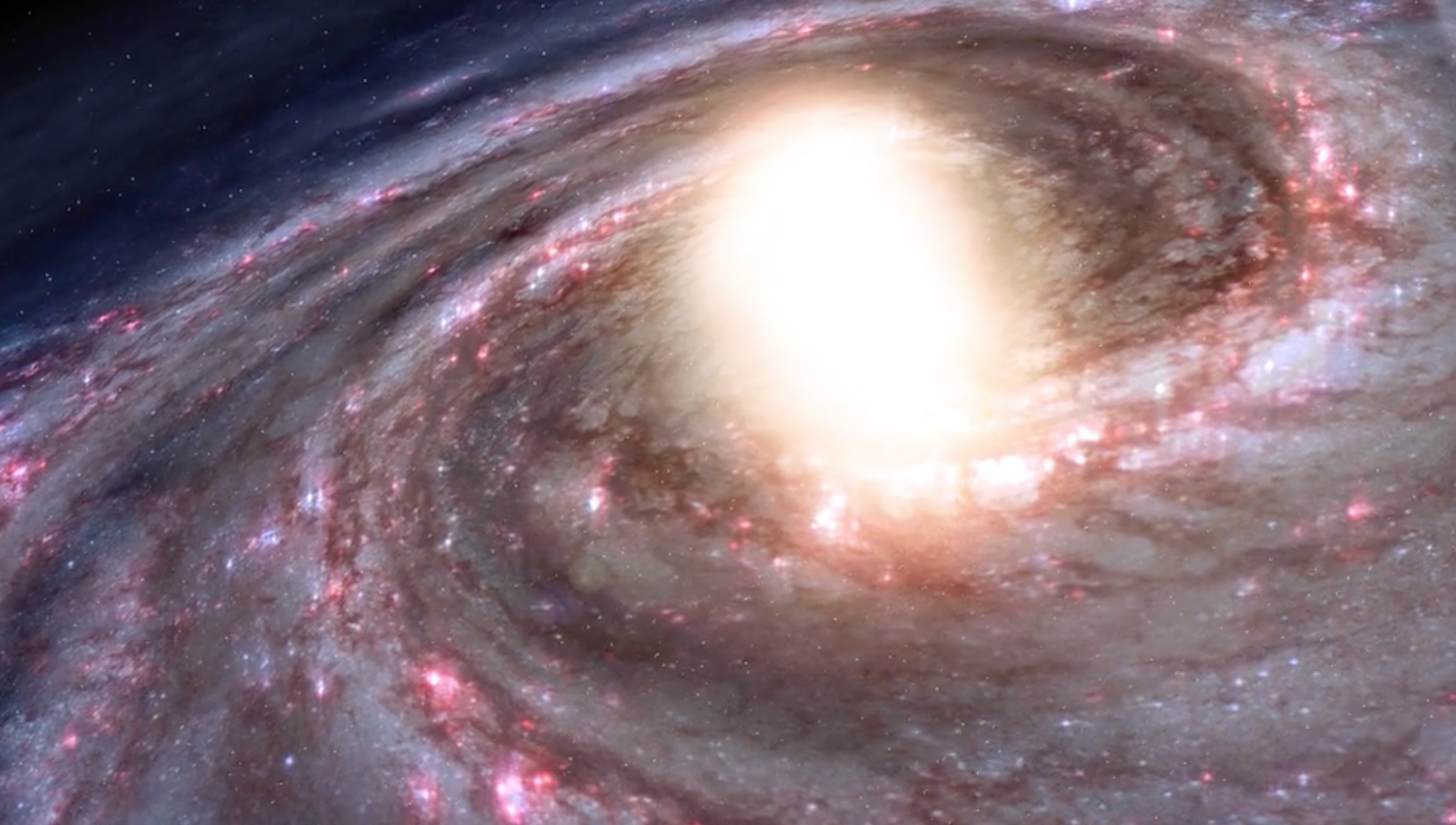 A computer-generated image of the Milky Way galaxy. Credit: NRAO