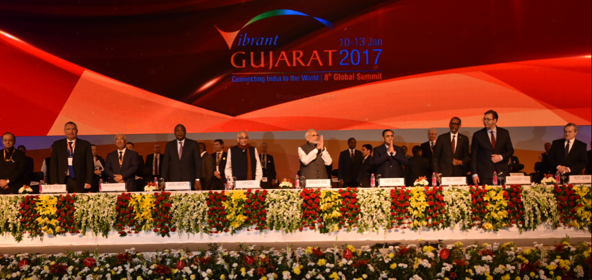 Vibrant Gujarat Global Summit 2017 in Gandhinagar, Gujarat. Credit: pmindia.gov.in