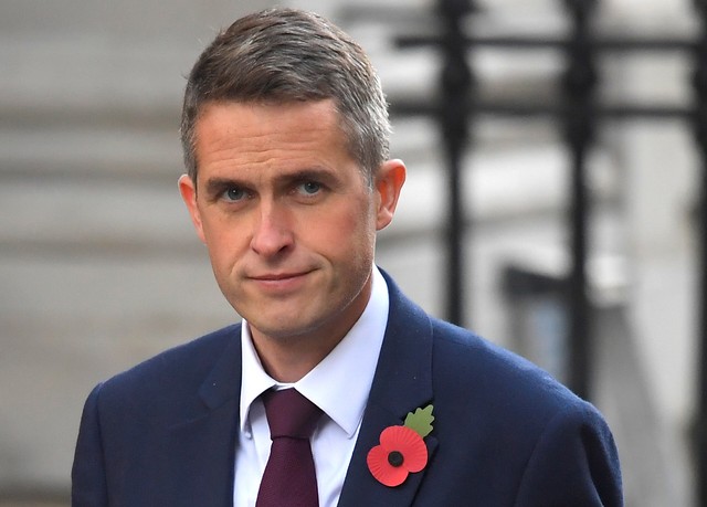 Britain's Secretary of State for Defence Gavin Williamson is seen in Downing Street, London, Britain, November 2, 2017. Credit: Reuters/Toby Melville
