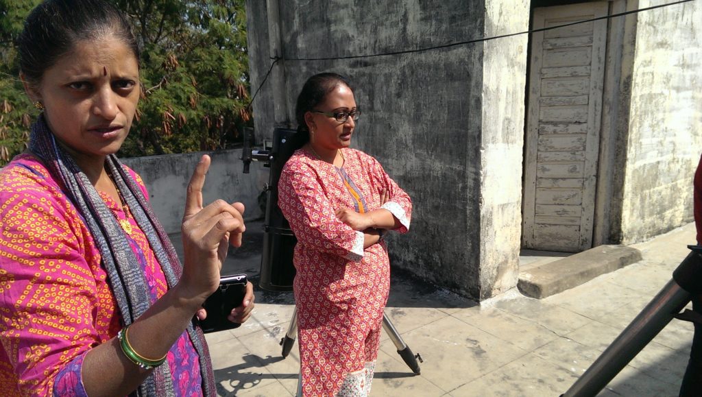 Shanti Priya (right) with another member of the faculty Rukmini Jagirdar. Credit: Life of Science