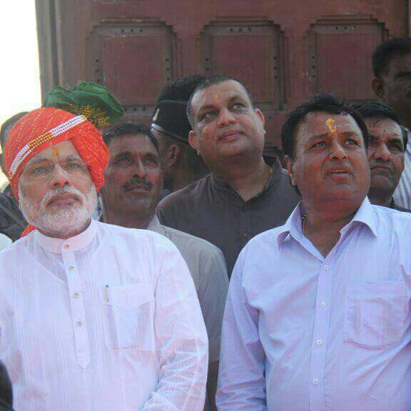 File photo of Solanki with Prime Minister Narendra Modi. Courtesy: Damayantee Dhar