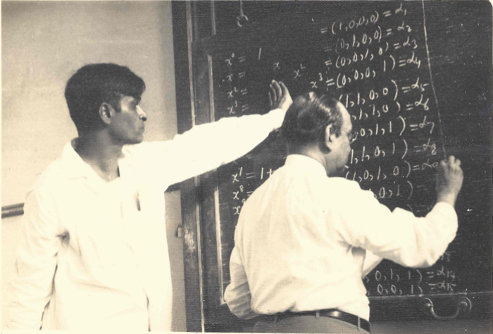 Shrikhande and Bose at work. Courtesy: Shrikhande family/Bhavana