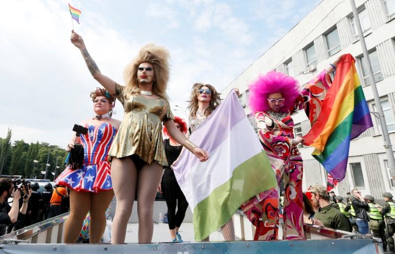 Participants take part in the equality march in Kiev, Ukraine, June 18, 2017. Credit: Reuters/Valentyn Ogyrenko