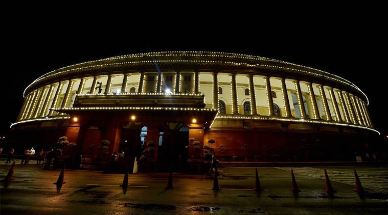 New Delhi: An illuminated Parliament ahead of midnight launch of 'Goods and Services Tax (GST)' in New Delhi. Credit: PTI