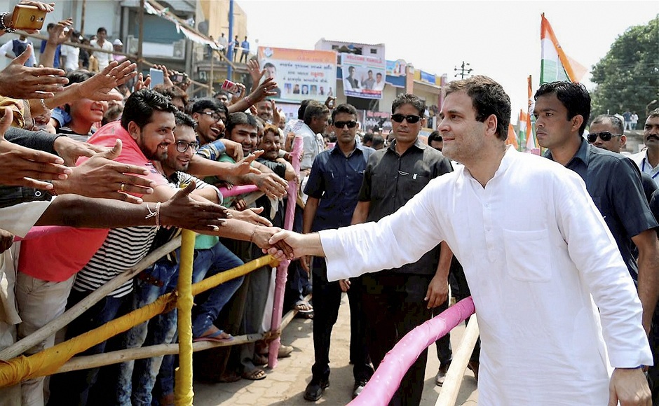 Congress vice-president Rahul Gandhi in poll-bound Gujarat