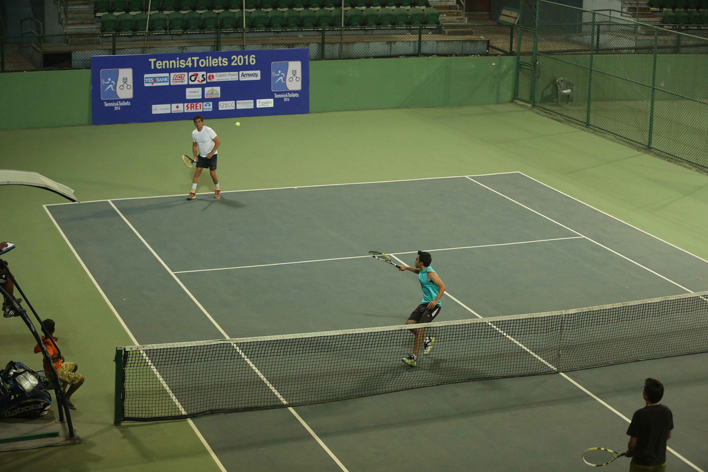 a diplomatic effort  tennis for toilets