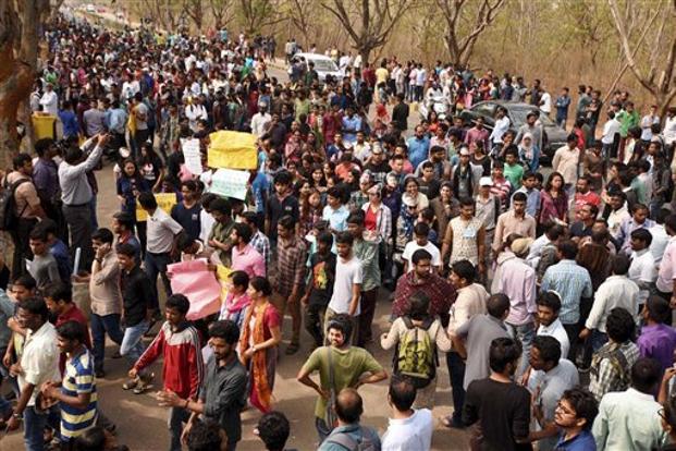 arrested hyderabad university teachers give account of campus events