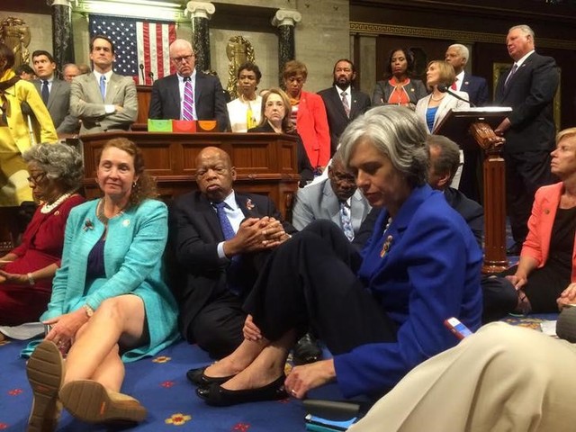 us house democrats stage sit in over gun control legislation