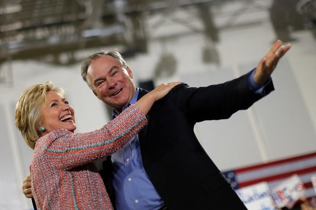 hillary clinton picks tim kaine as running mate