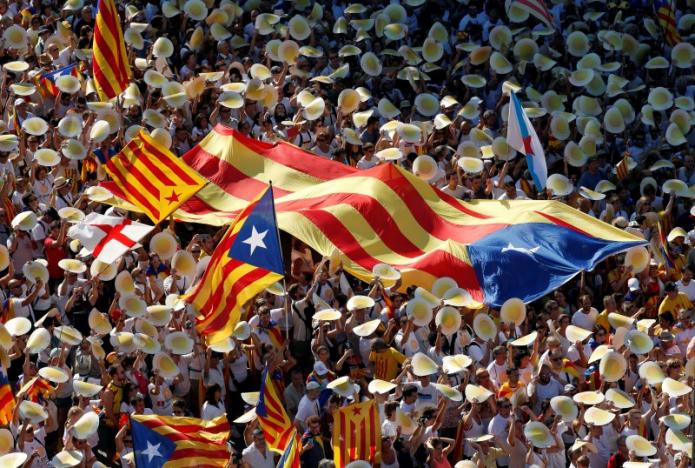 thousands rally for catalan independence from spain