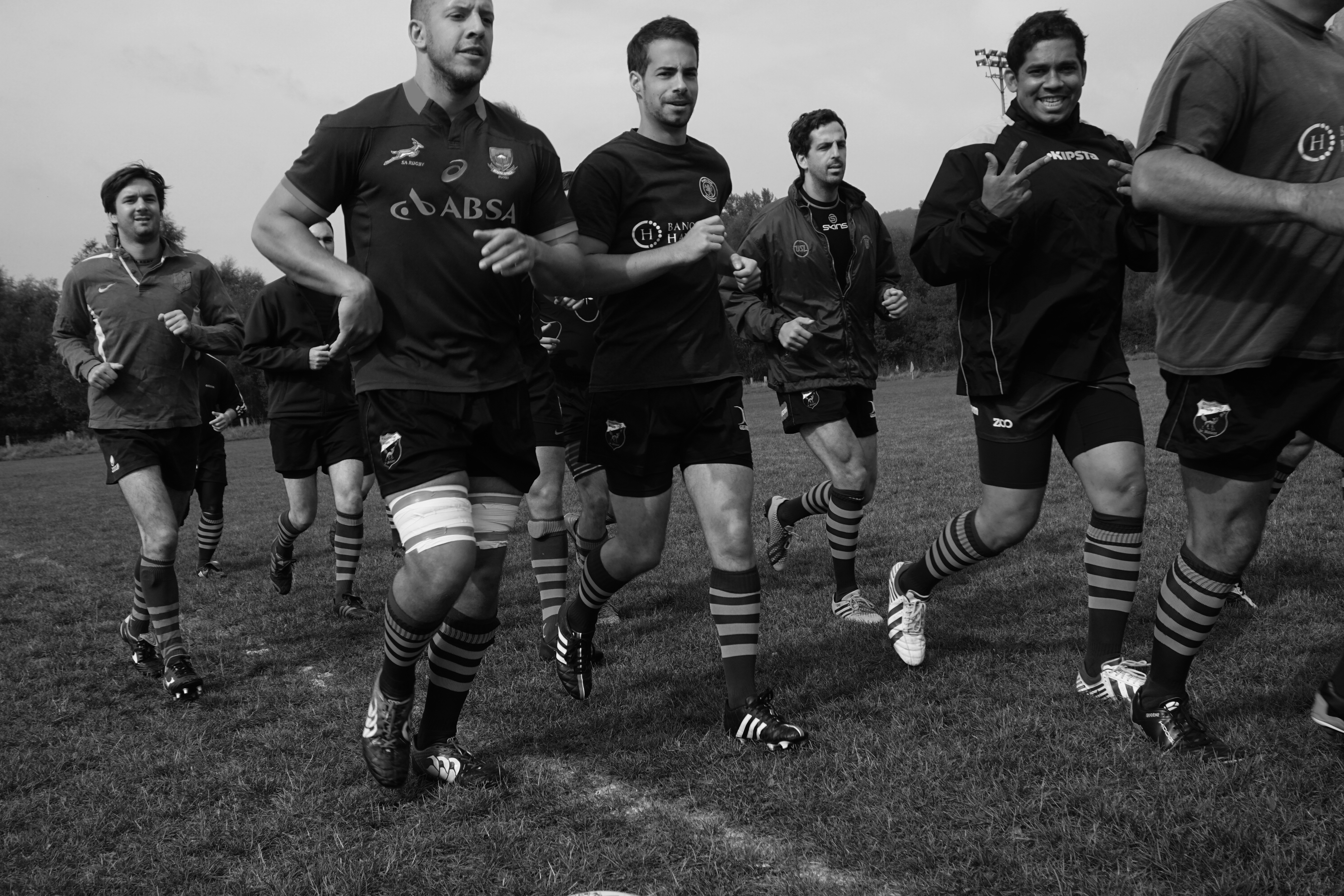 An Indian rugby player among the Europeans in Brussels. Credit: Shome Basu