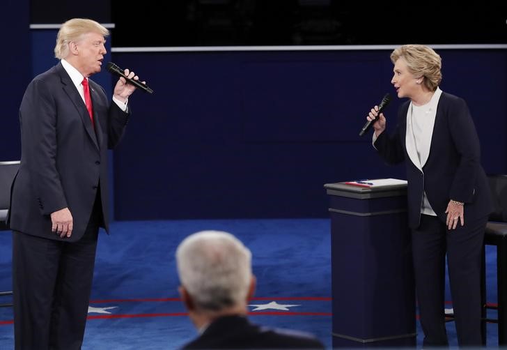 donald trump  hillary clinton spend much of second debate trading barbs