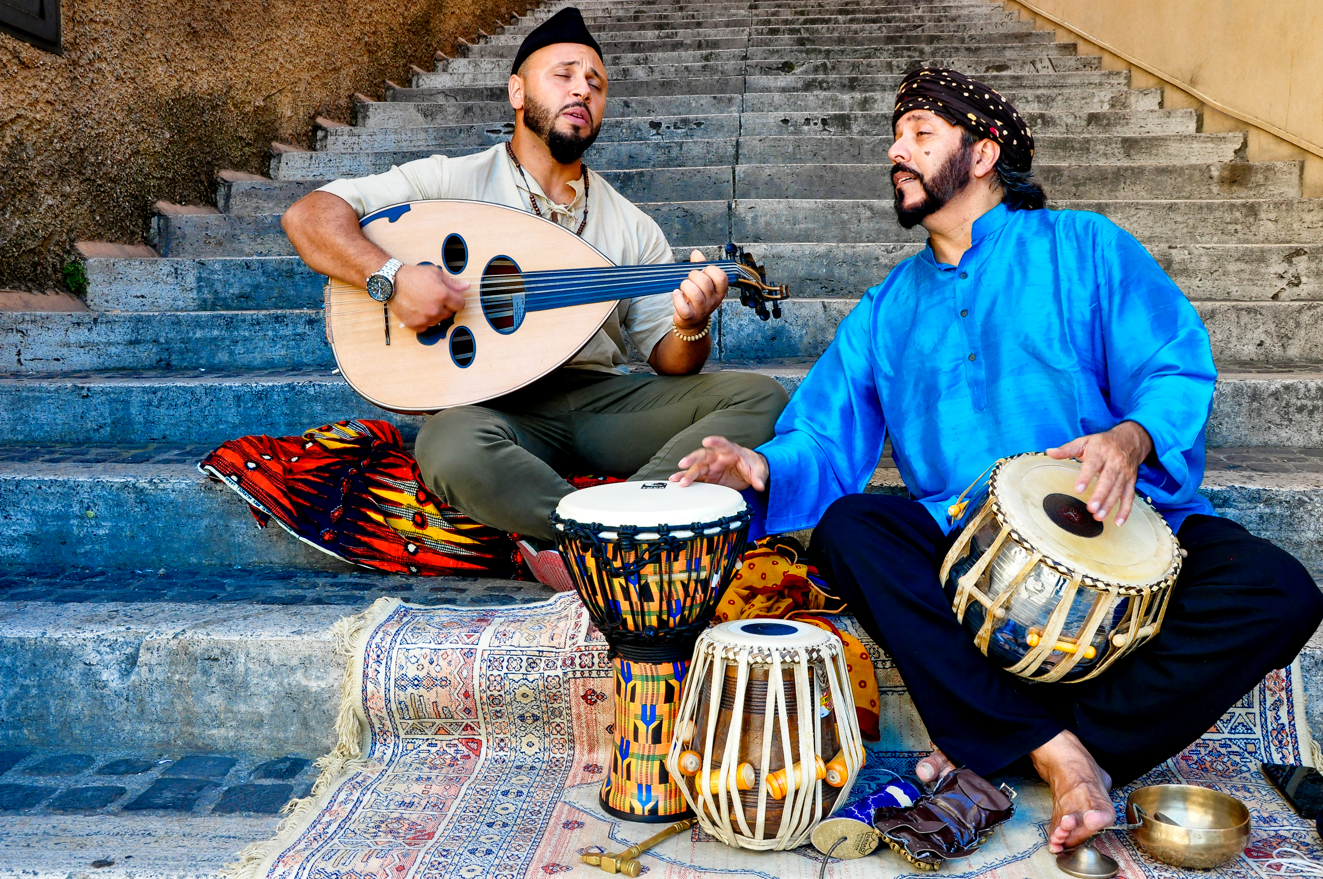 Rashmi Bhatt came to Italy 20 years back to do his PhD at Florence University on Italian art history and could never go back. A musician since the age of 13, Bhatt is now one of Europe’s most famous percussionists who has collaborated with Sting, Nusrat Fateh Ali Khan, Shakira and Zakir Hussain. Credit: Kounteya Sinha