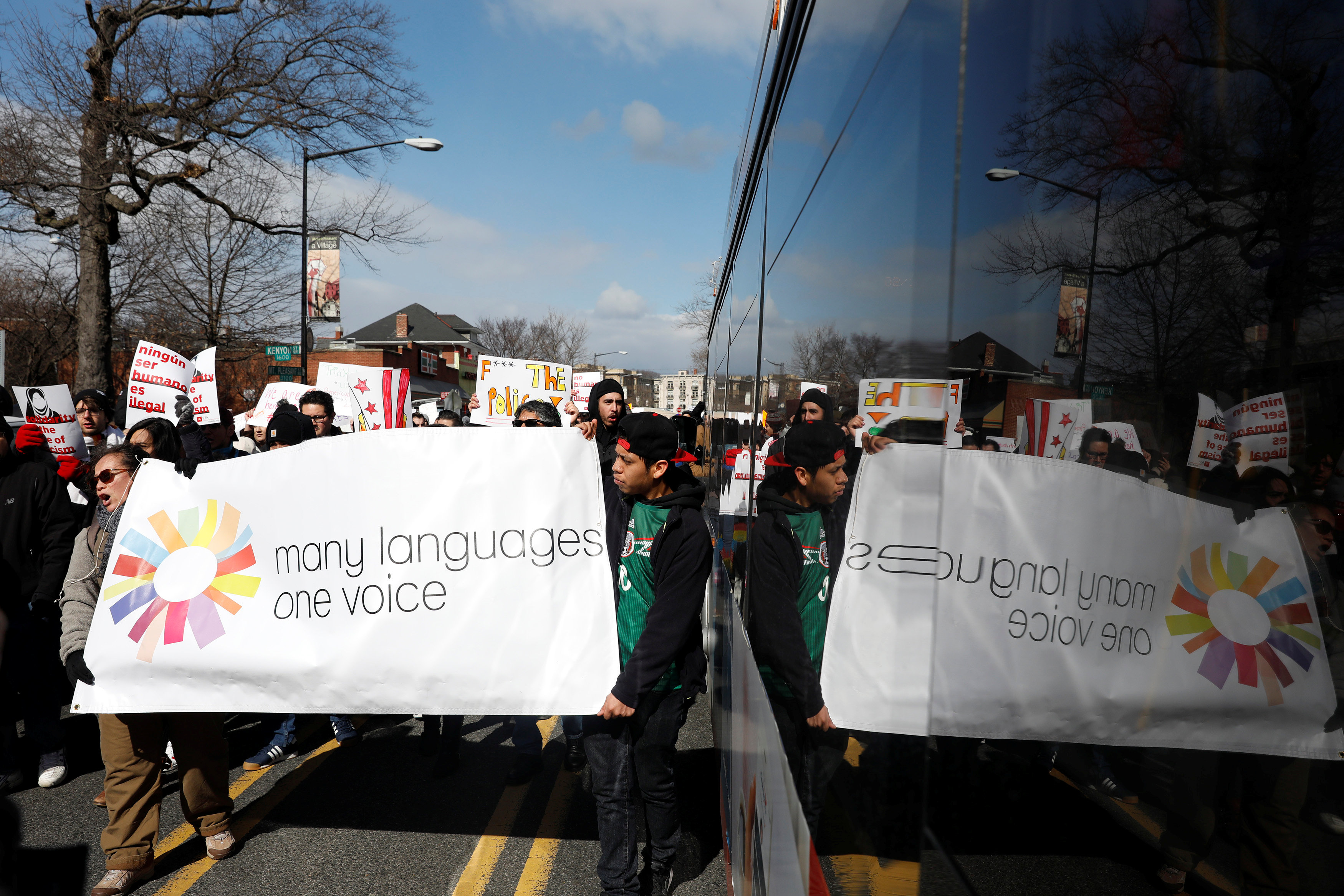 immigrants across the us skip work  school in anti trump protest