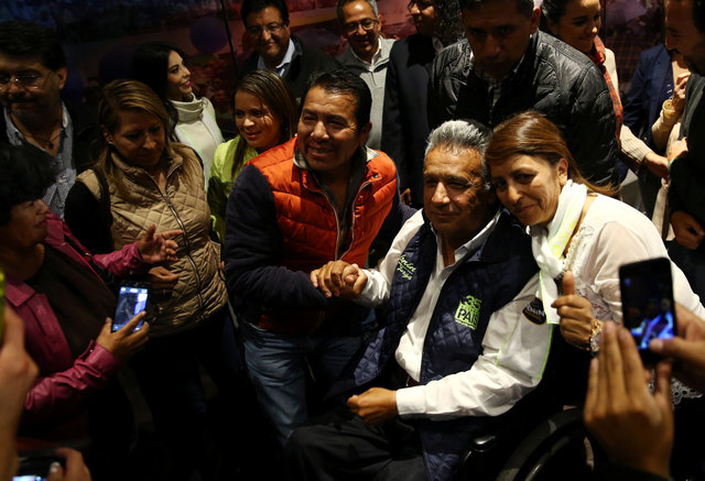 ecuador presidential election to be runoff between moreno  lasso