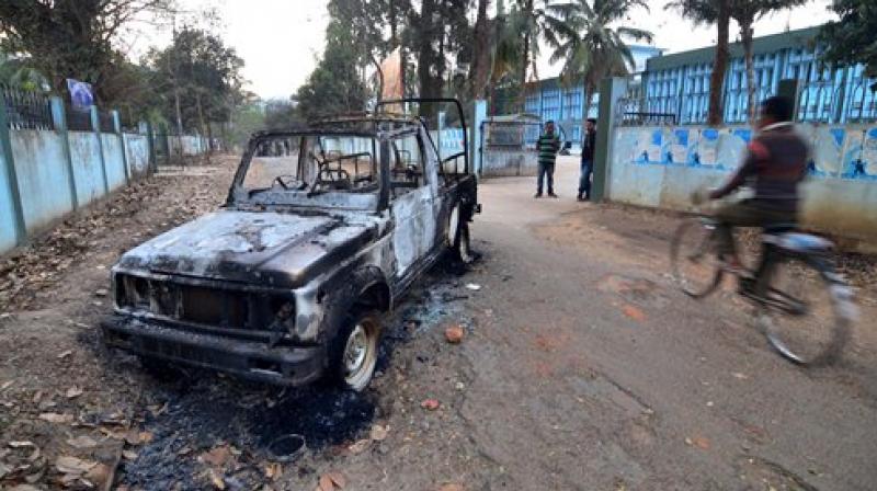 mob unrest in meghalaya after three civilians are injured in police firing