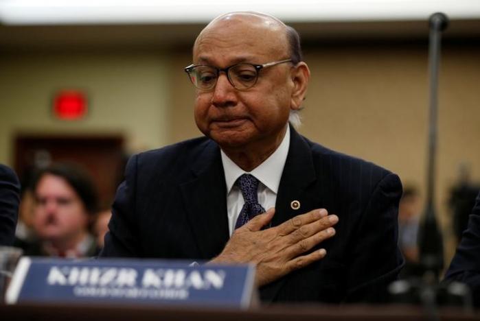 father of slain soldier who slammed trump says travel rights under review