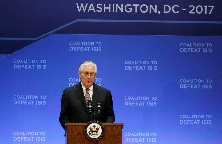 rex tillerson pledges safe zones for refugees  more pressure on isis