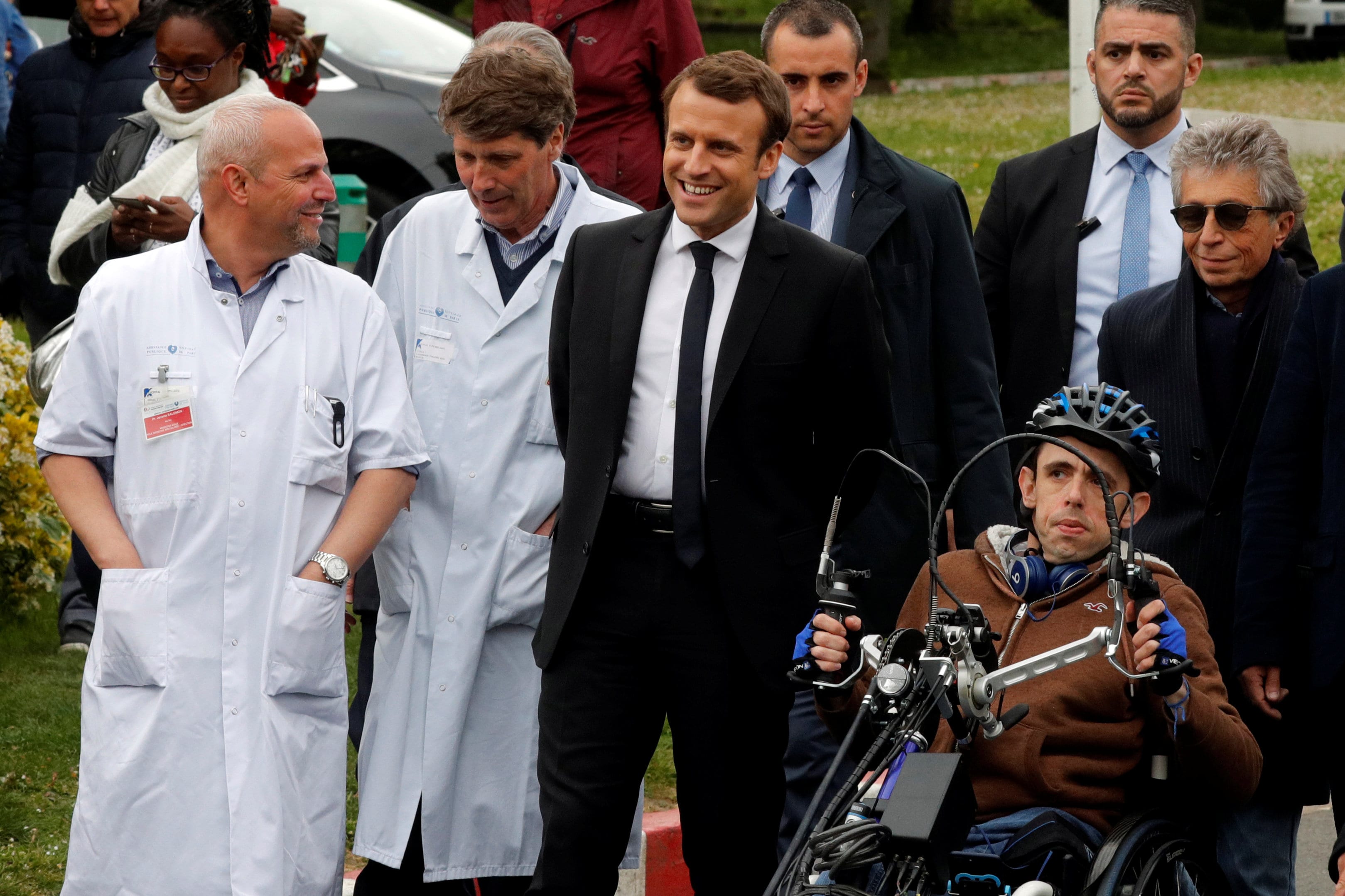 macron  le pen trade barbs in french election race